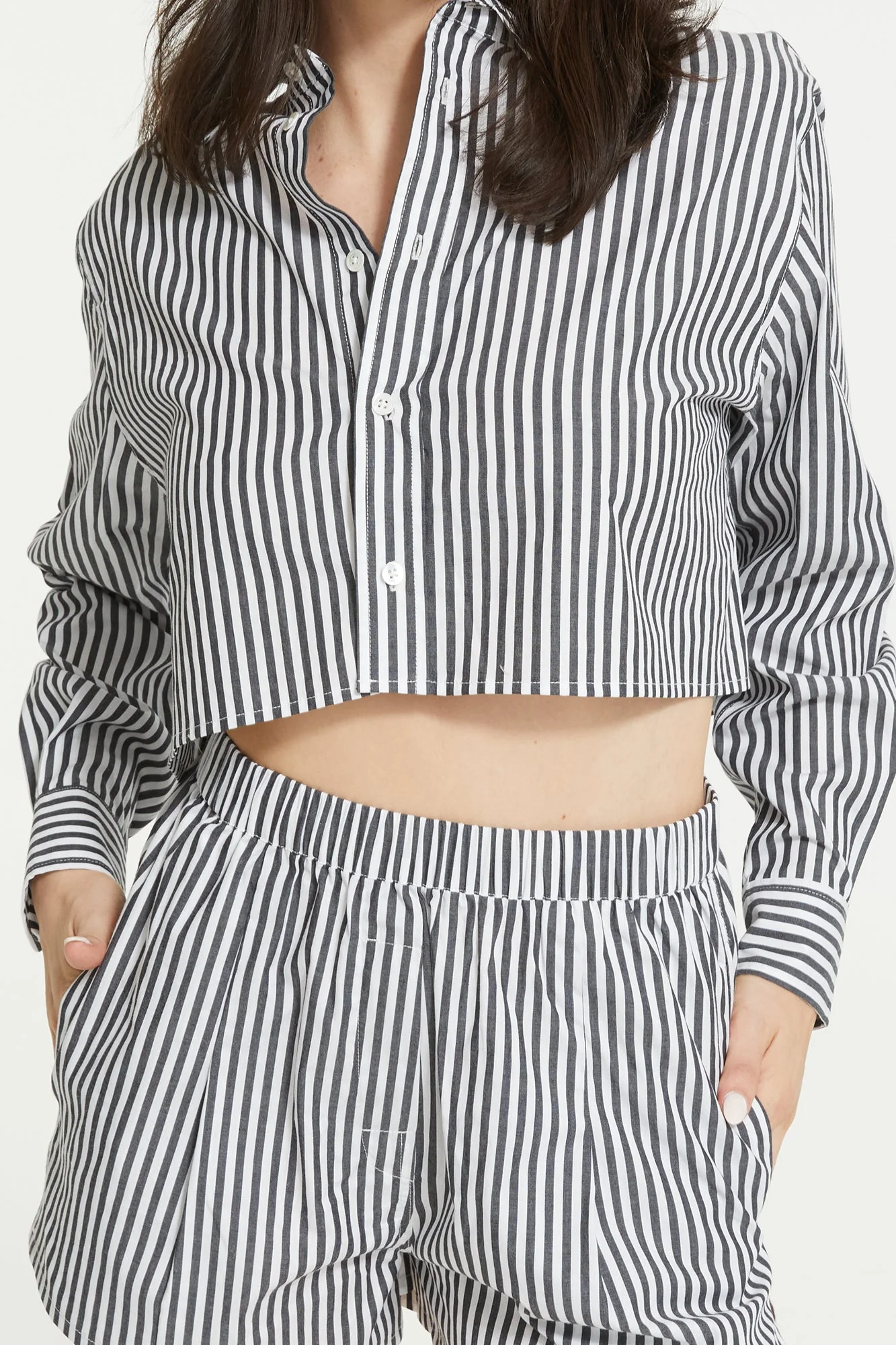 Franca Stripe Short | Black Stripe - Image 2