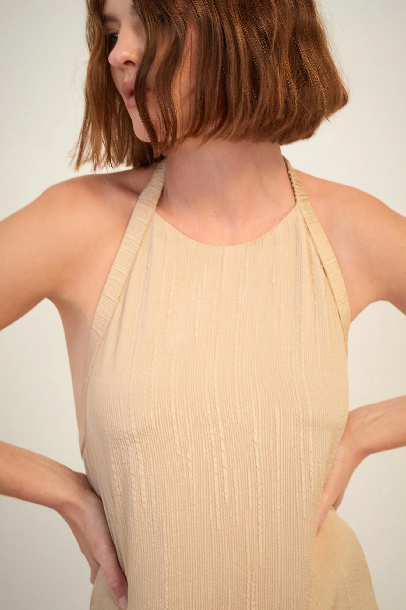 Harper Halter Dress | Almond - Image 2