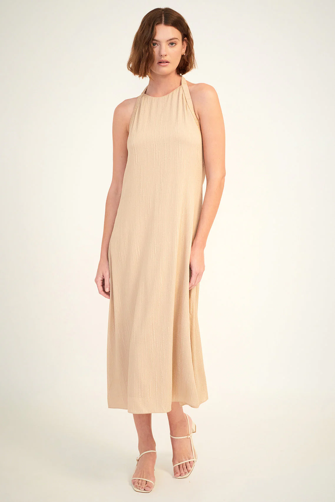 Harper Halter Dress | Almond - Image 3