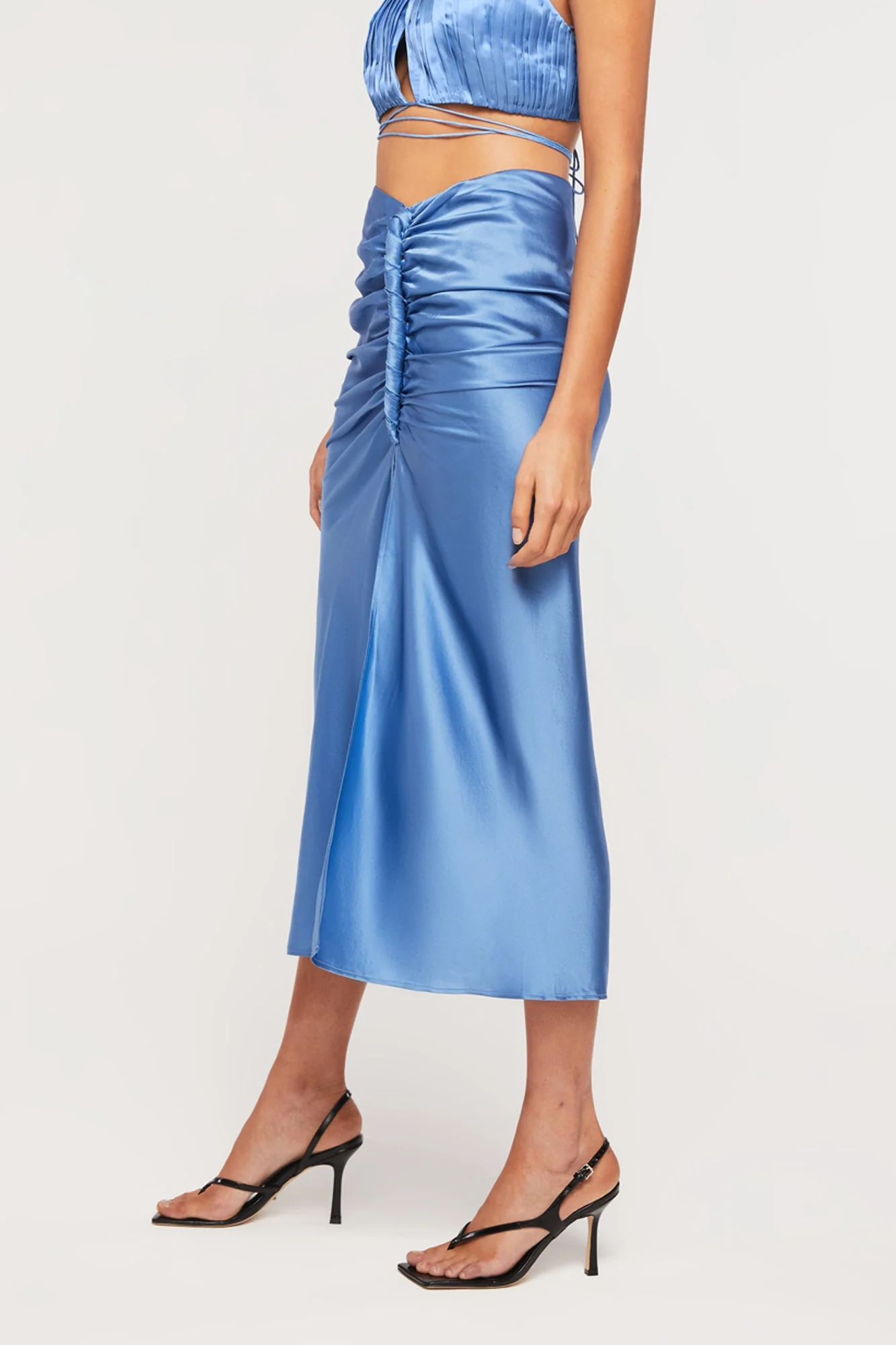 Indy Drape Skirt | Malibu Blue - Image 3