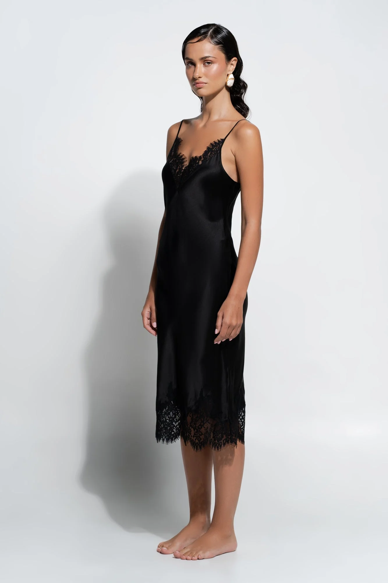 Iris Midi Dress | Black - Image 3