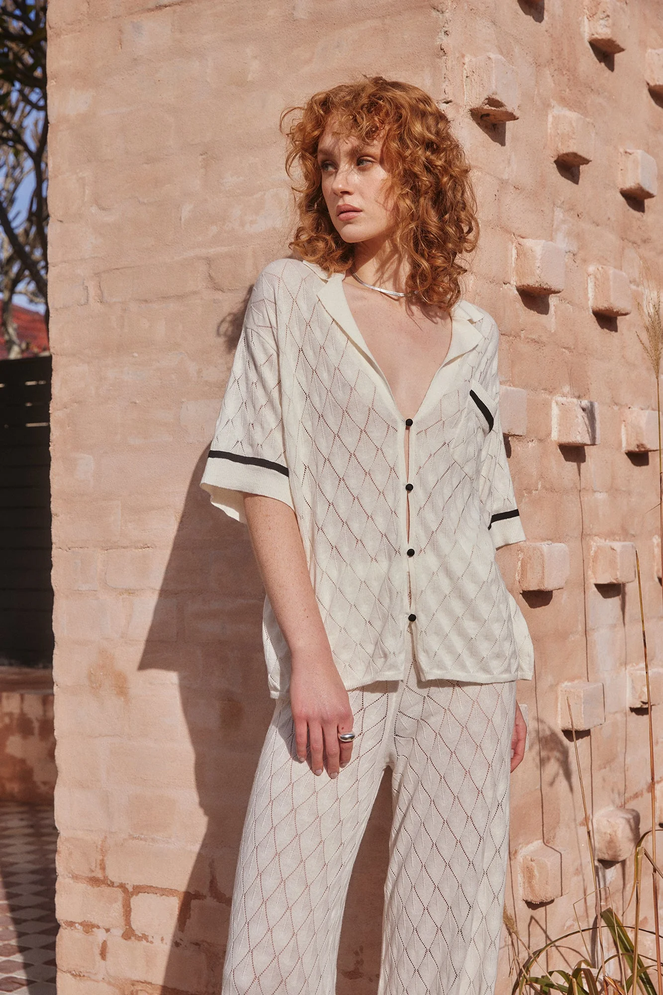 Leaf Knit Shirt | Ivory - Image 2