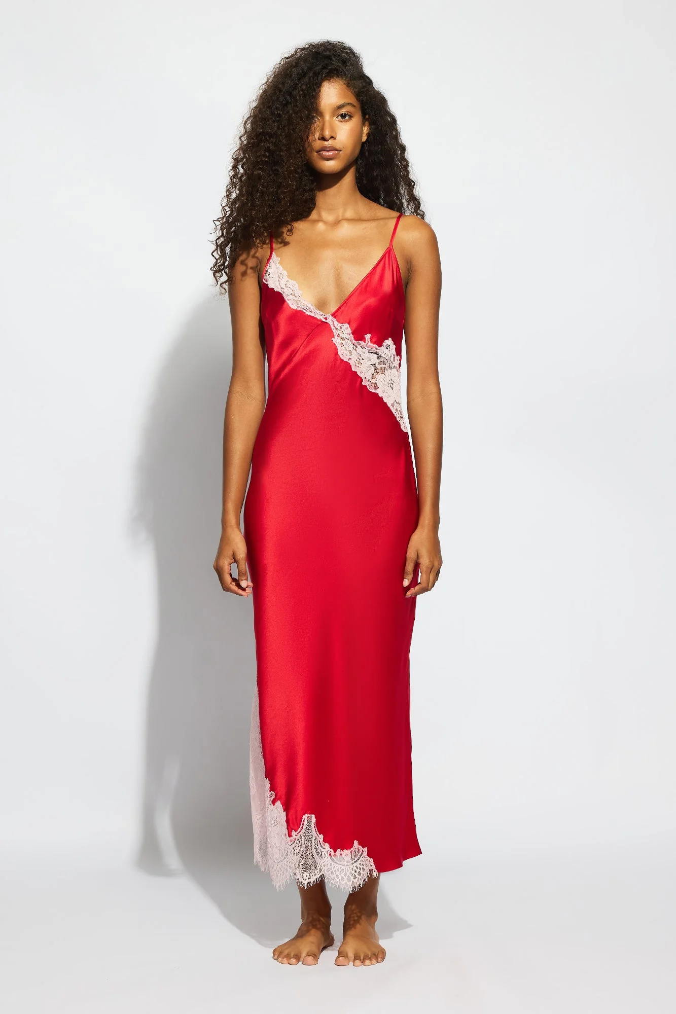 Minx Slip | Chilli Red With Candy Pink - Image 3