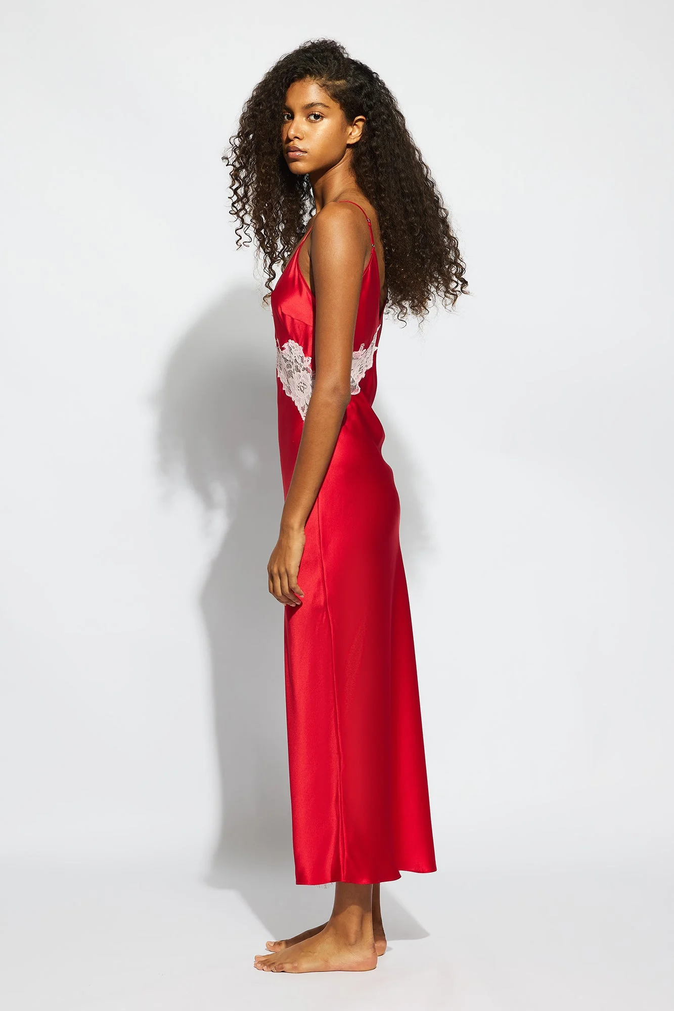 Minx Slip | Chilli Red With Candy Pink - Image 5