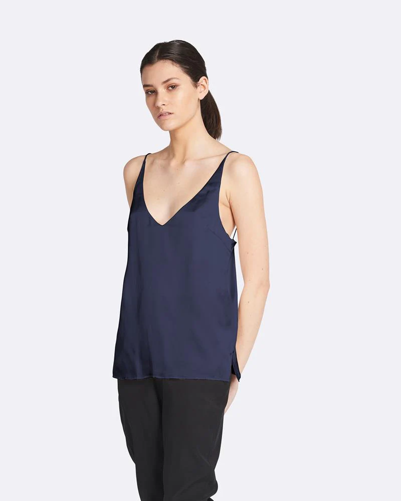 Narcisse Deep V Satin Cami | Amber Satin - Image 2