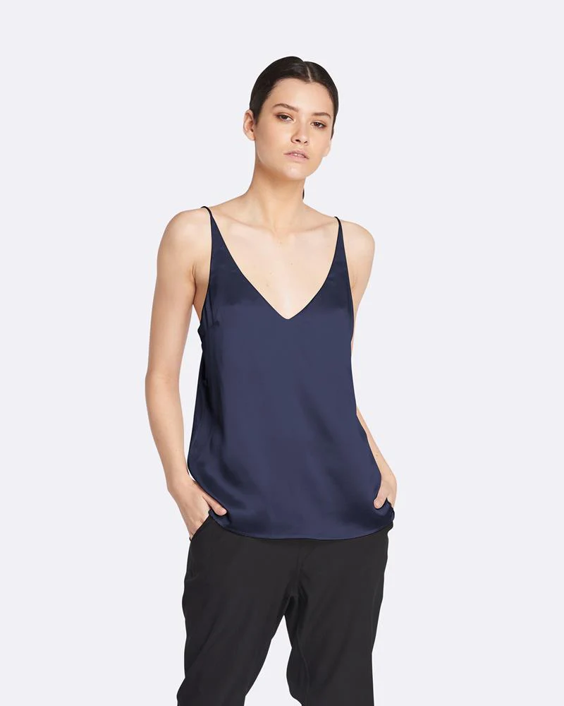 Narcisse Deep V Satin Cami | Amber Satin - Image 4