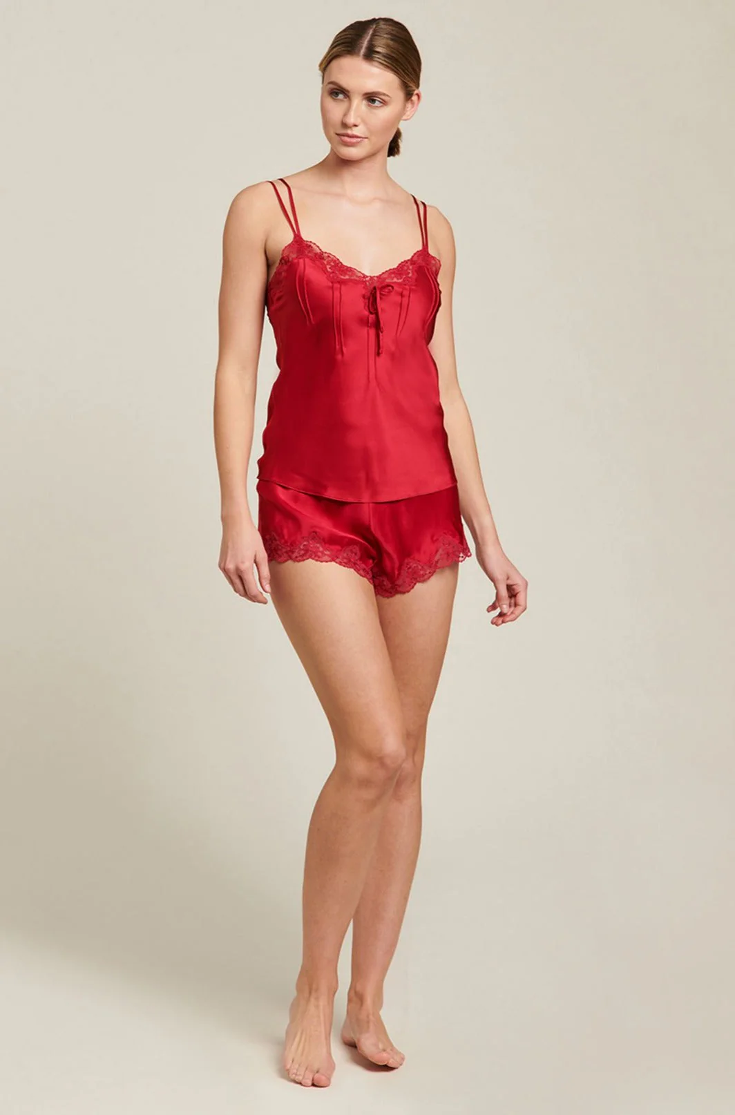 Pure Silk Knickers with Lace | Ruby - Image 3