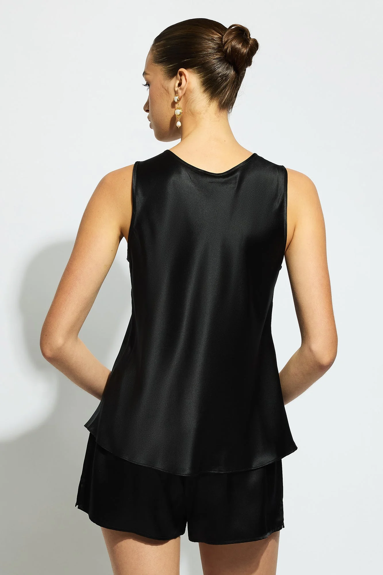 Pure Silk Singlet | Black - Image 5