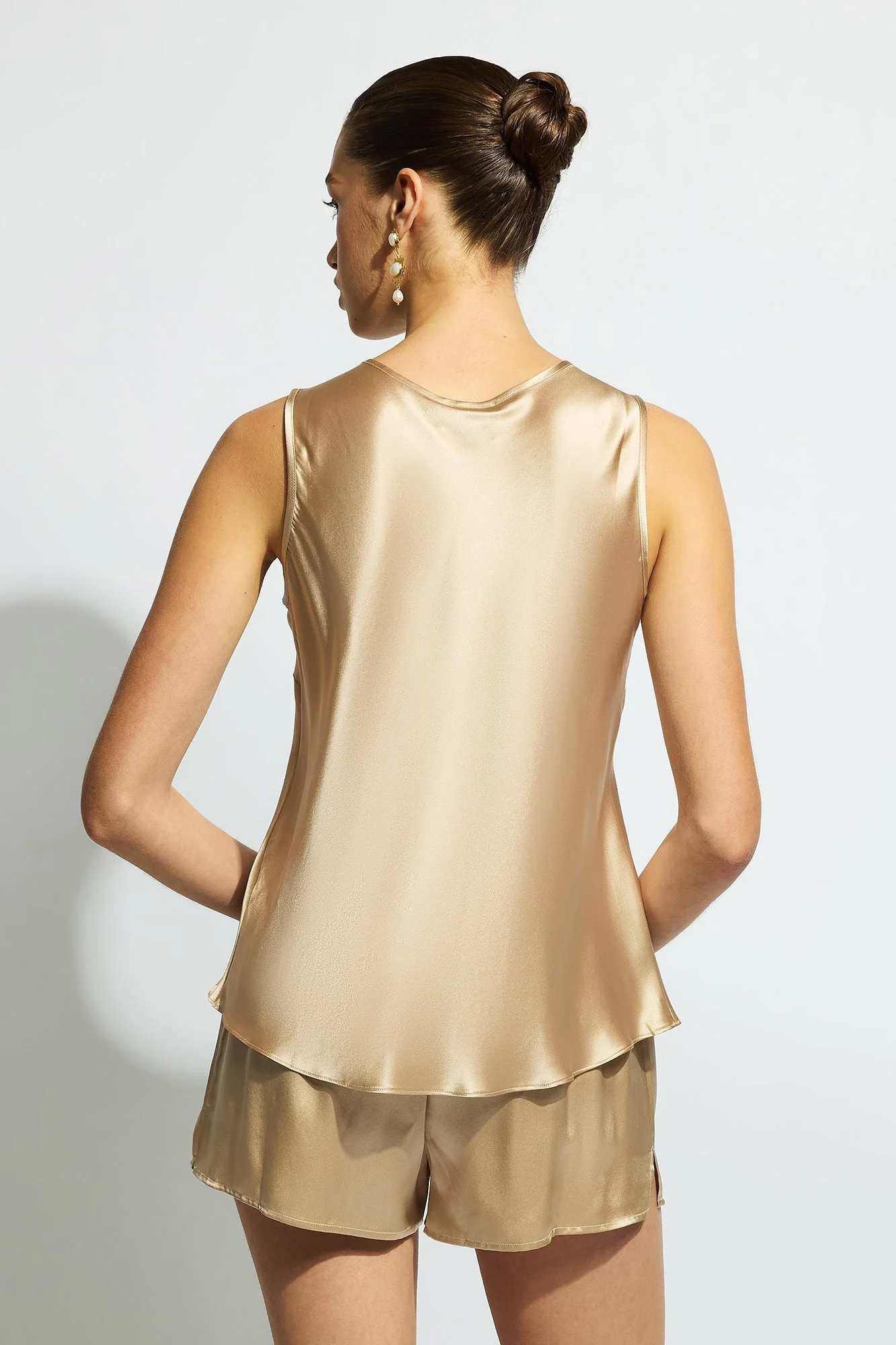 Pure Silk Singlet | Mink - Image 5