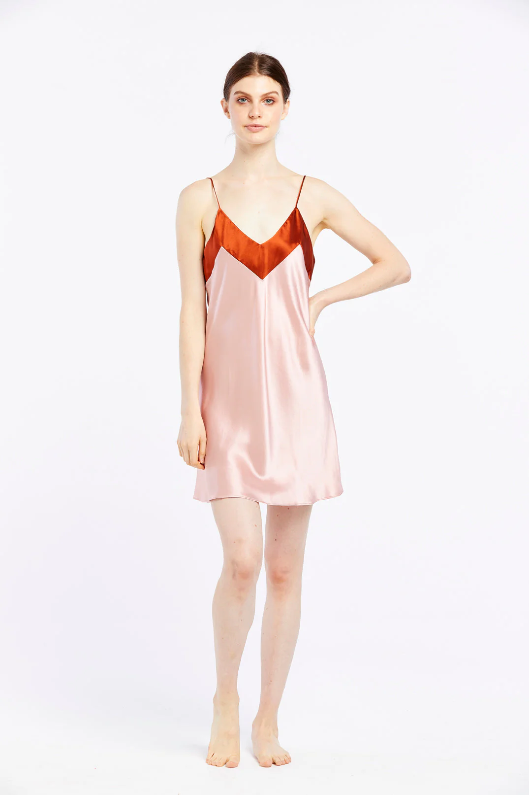 Silk Chemise | Dusty Rose/Amber - Image 4