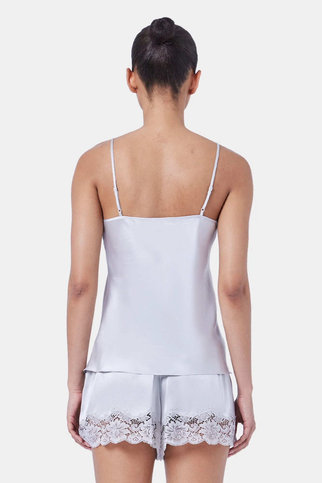Silk Lace Cami | Silver - Image 4