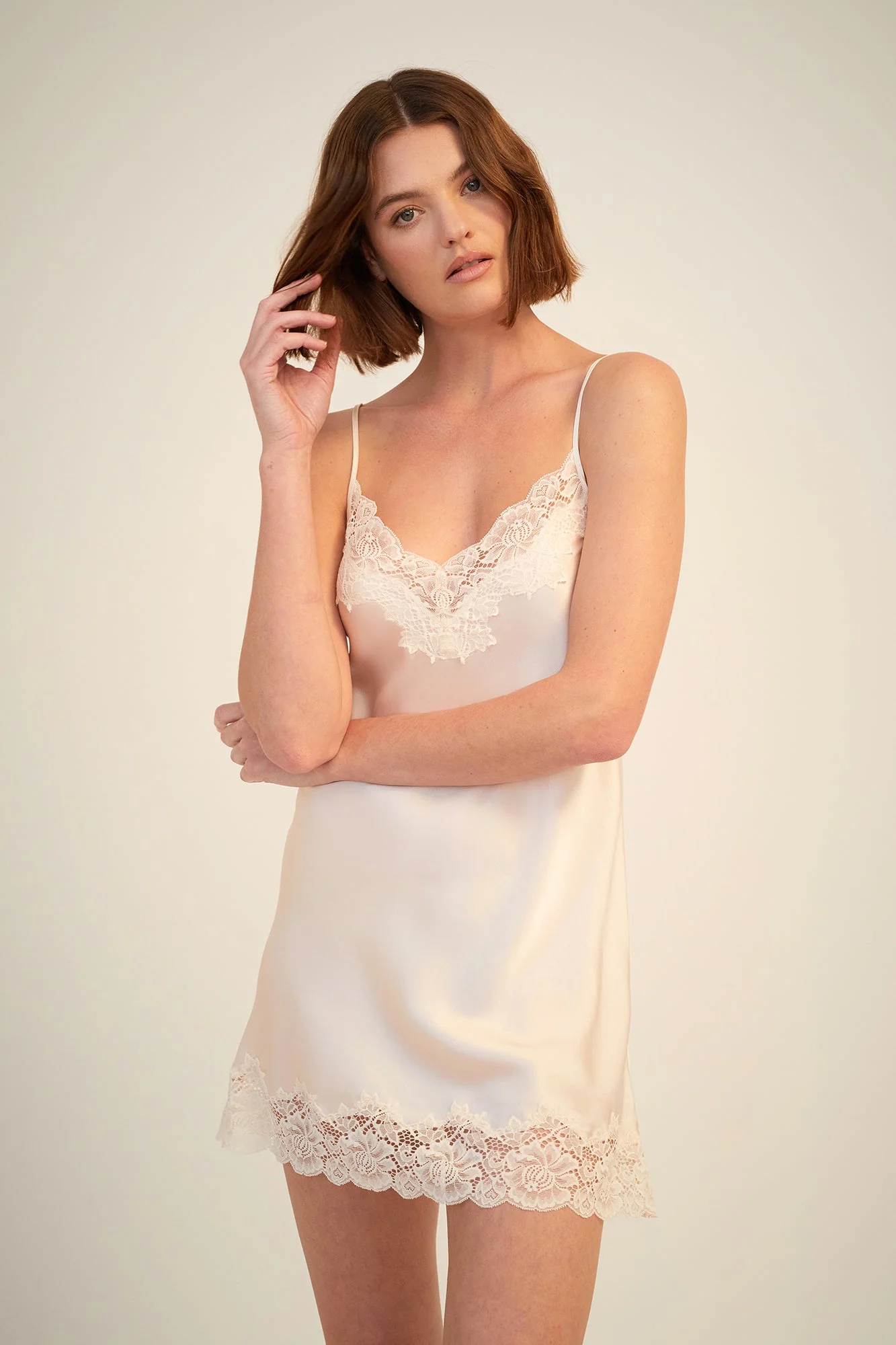 Silk Lace Chemise | Petal Pink - Image 5