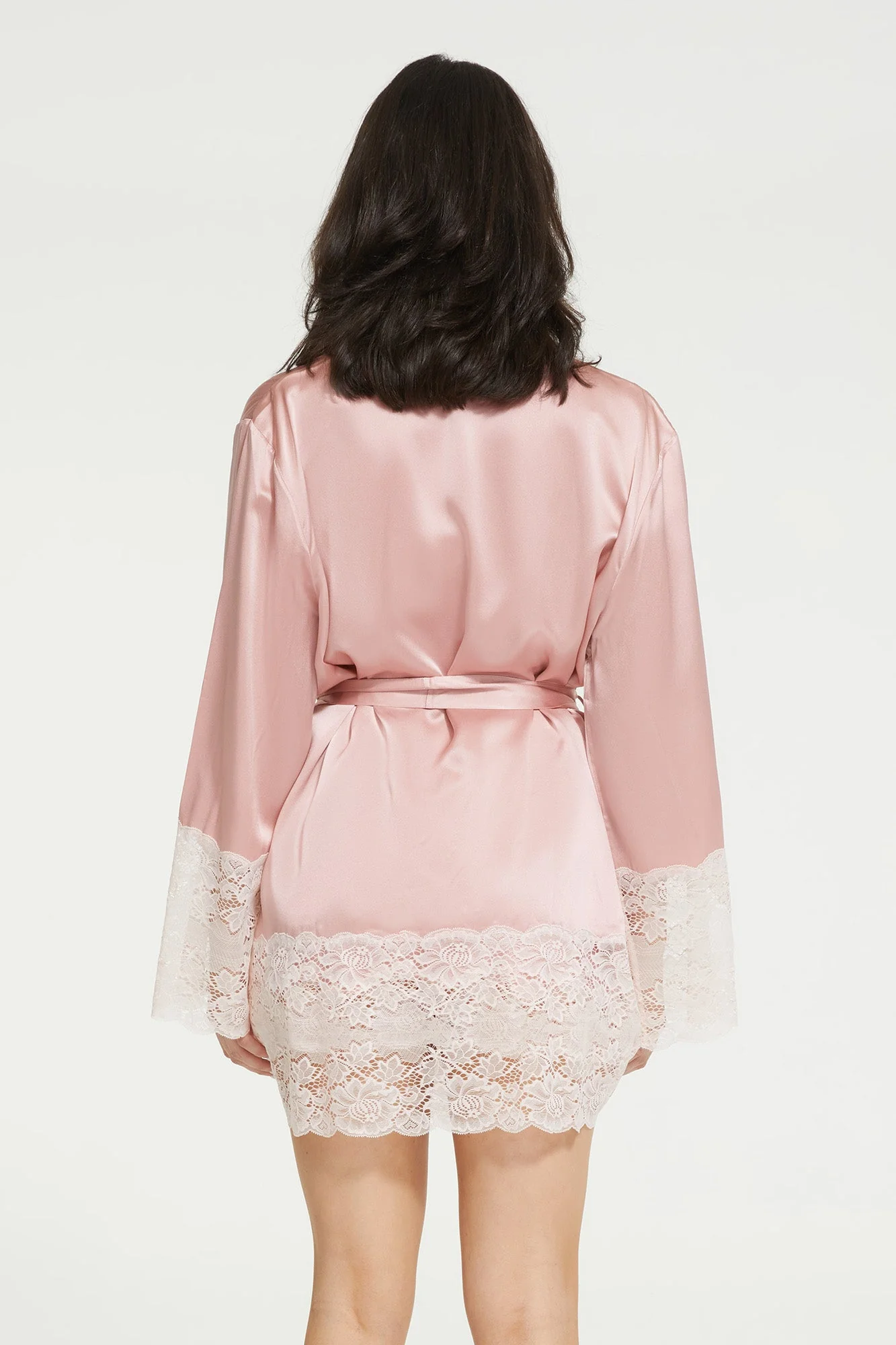 Silk Lace Robe | Bridal Rose - Image 4