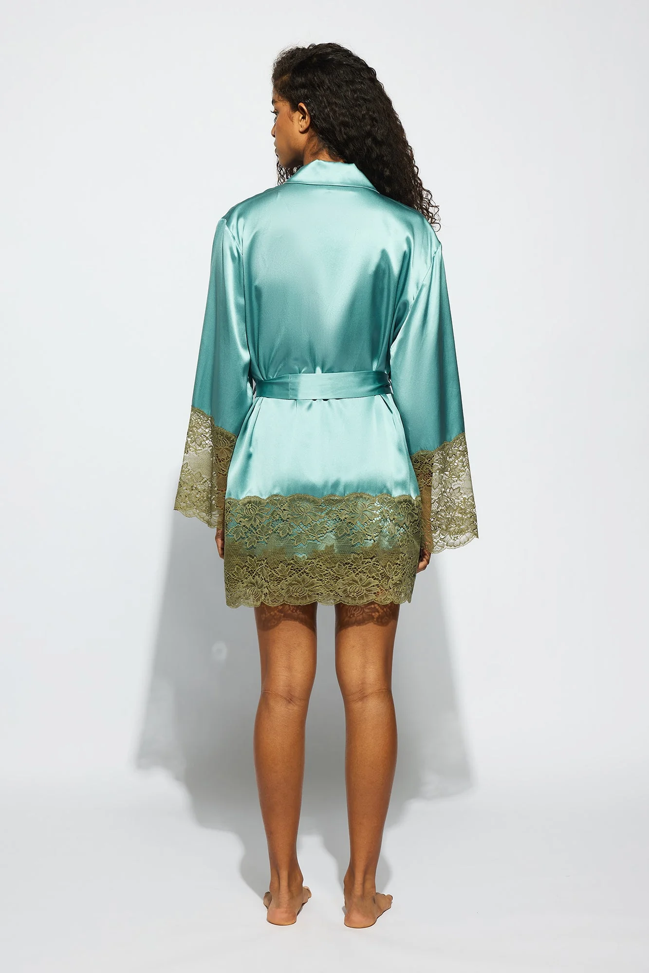 Silk Lace Robe | River - Image 5