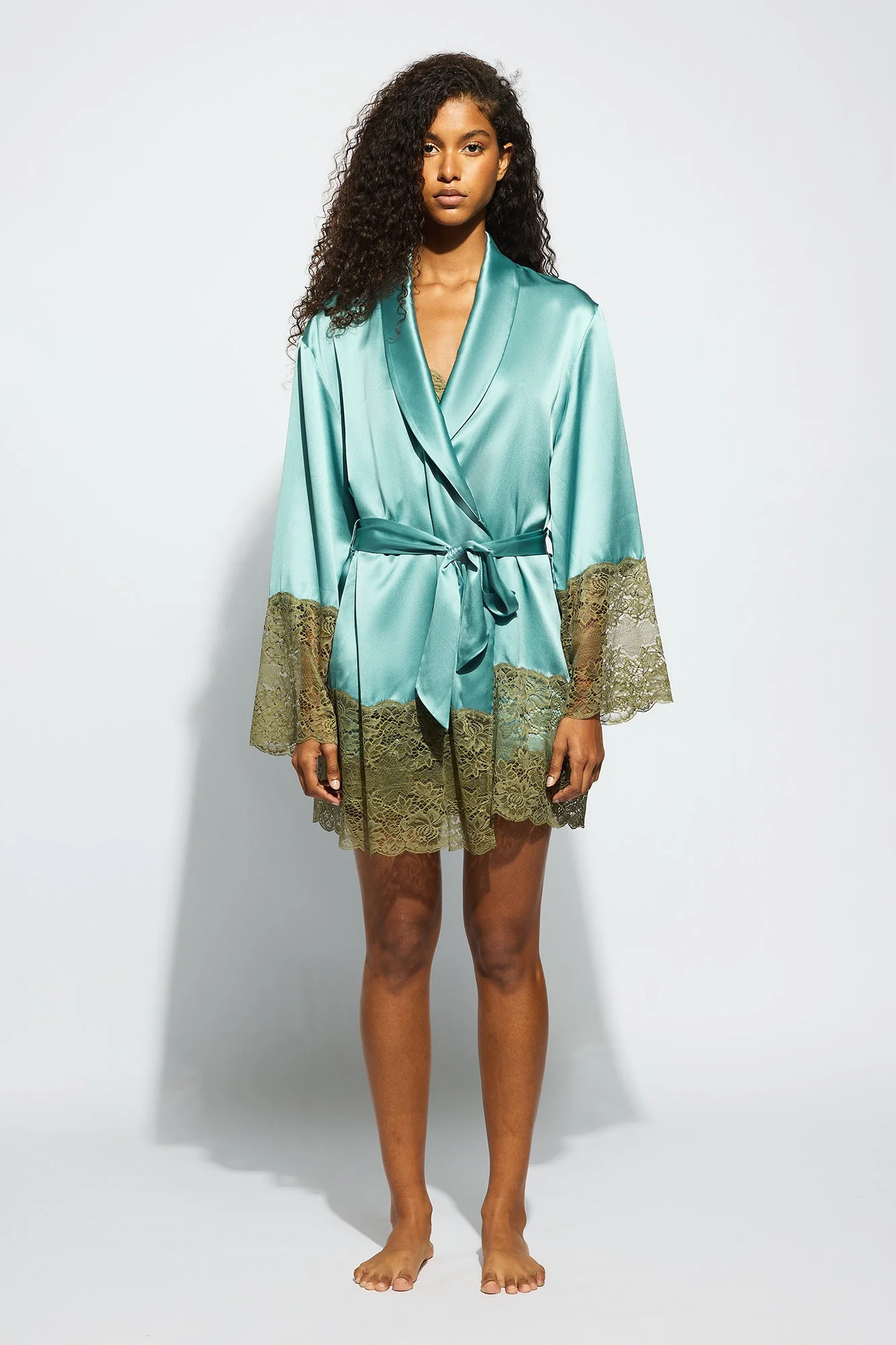 Silk Lace Robe | River - Image 6