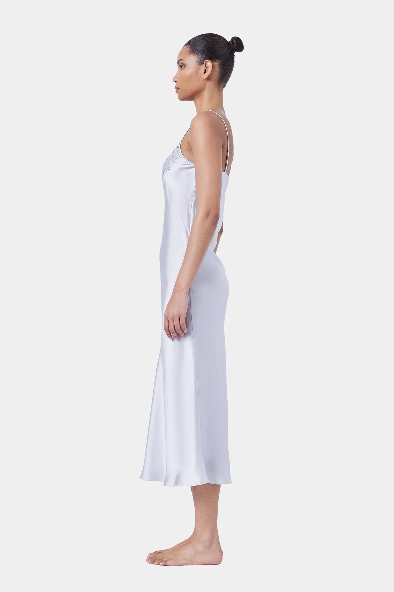Silk Lace Slip | Silver - Image 4