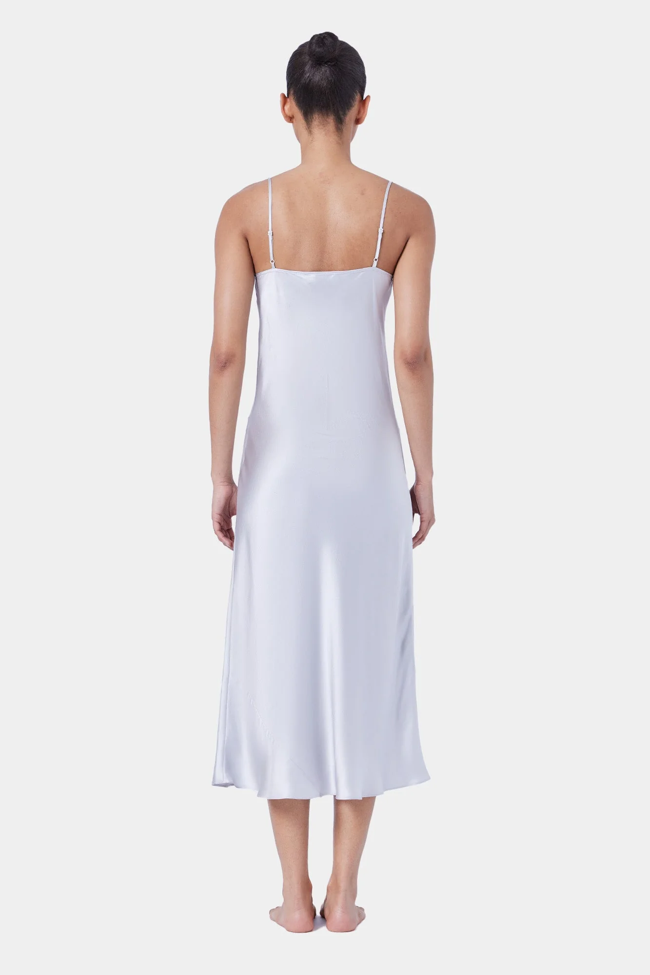 Silk Lace Slip | Silver - Image 5