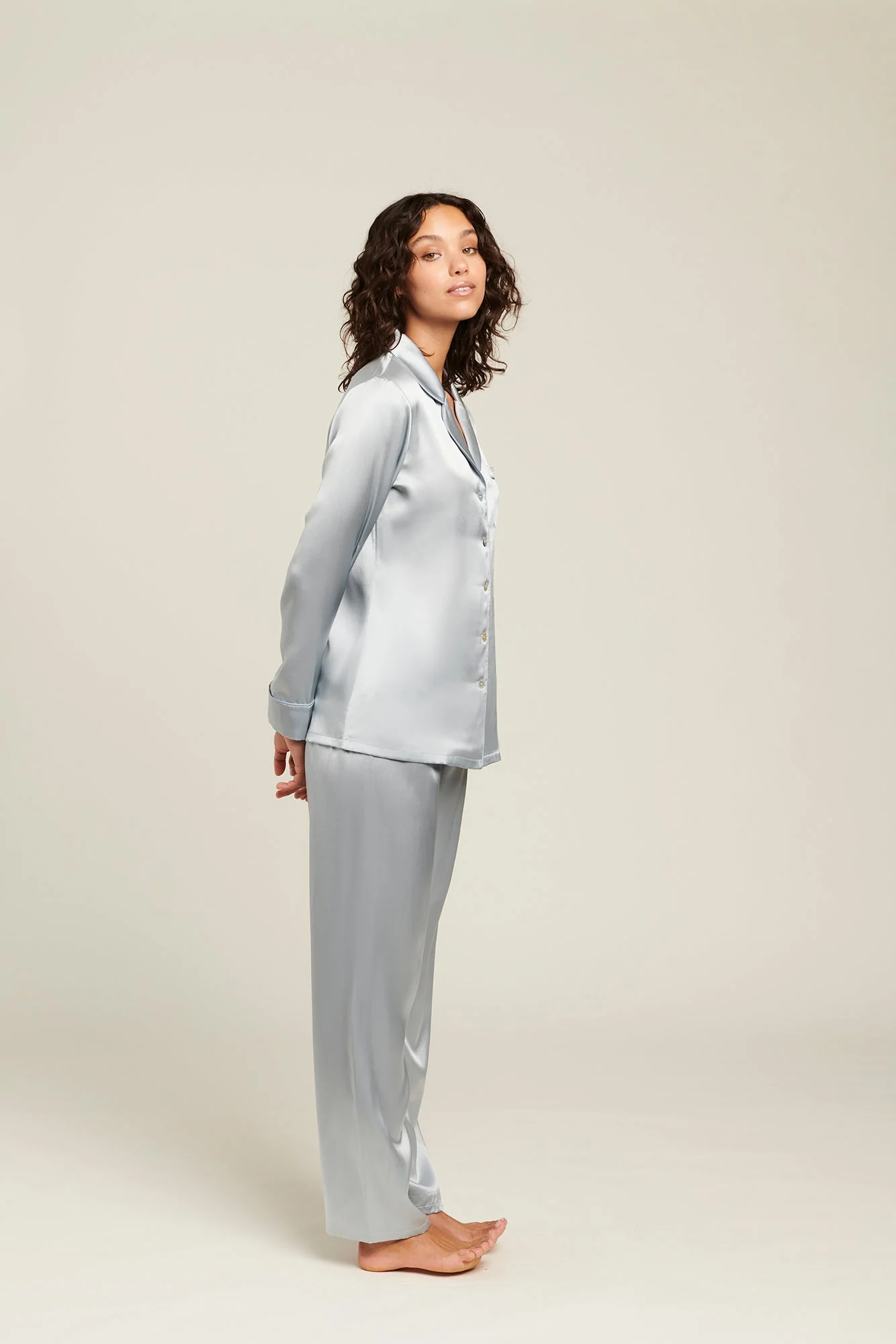 Silk Pajama | Pearl Blue - Image 2