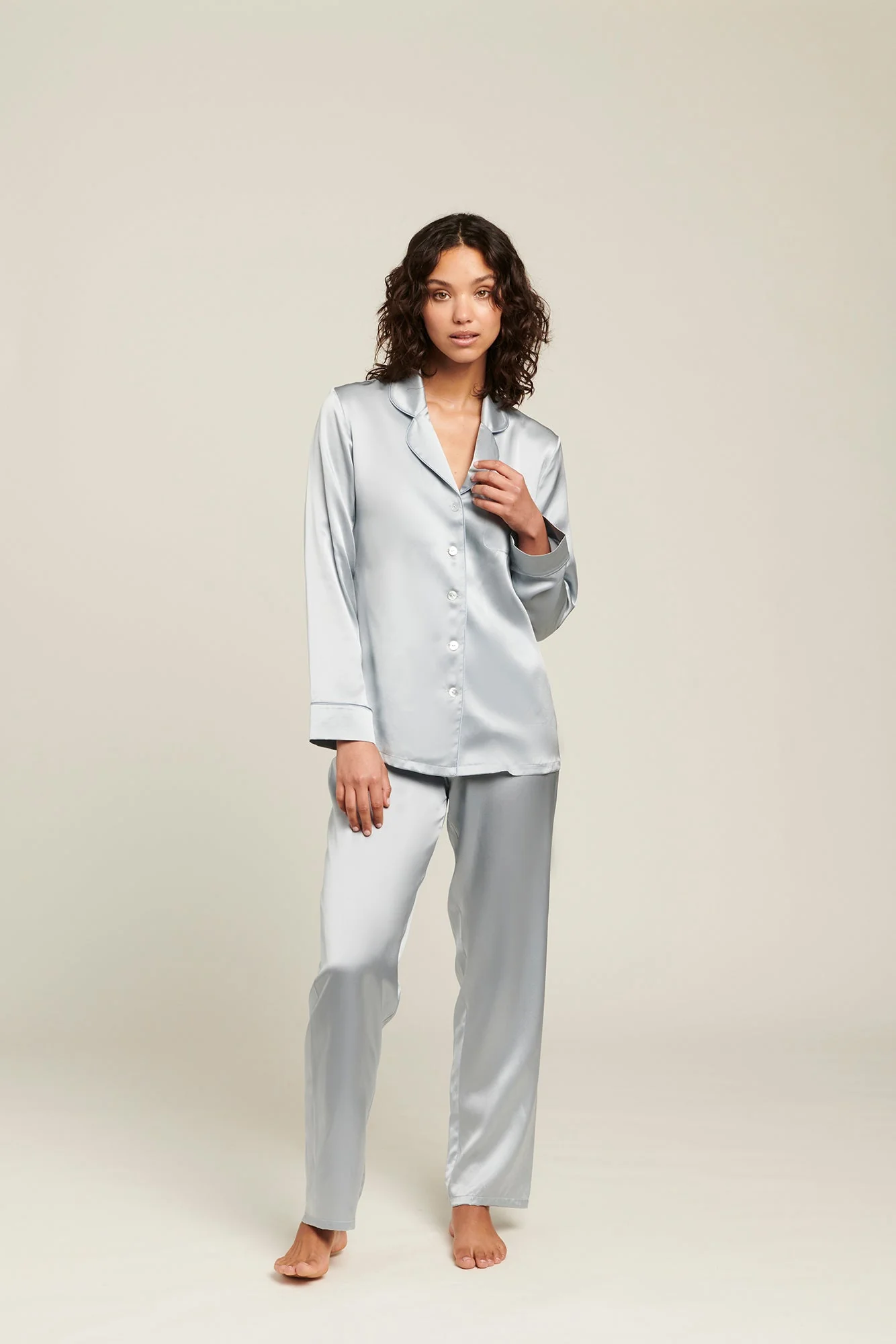 Silk Pajama | Pearl Blue - Image 5