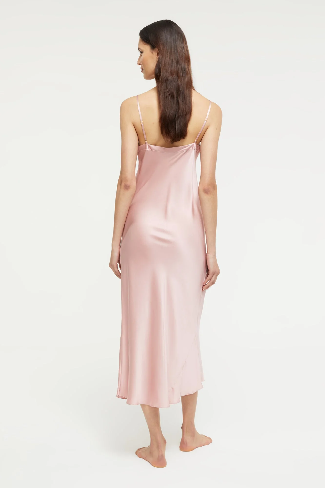 Silk V Neck Slip | Bridal Rose - Image 4