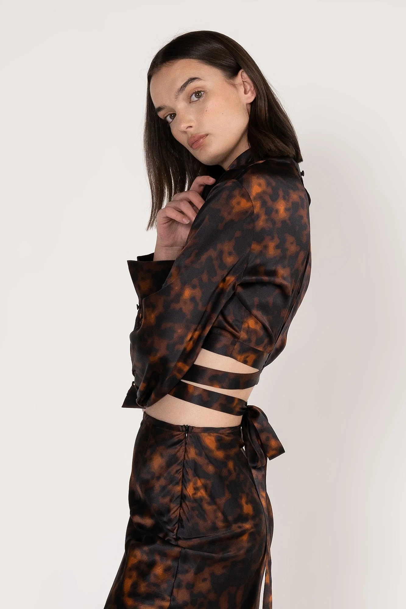 Thea Tie Detail Top | Ember - Image 3