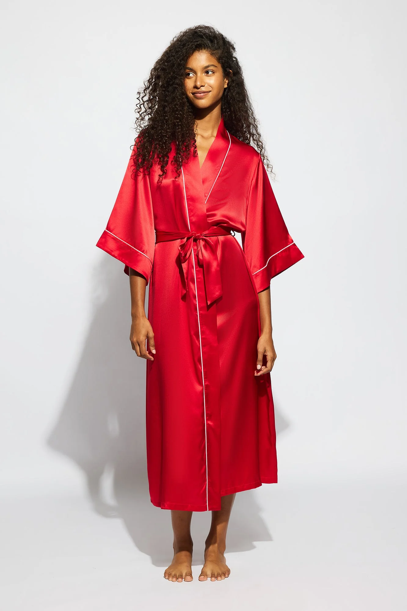 Valentina Robe | Chilli Red With Candy Pink - Image 3