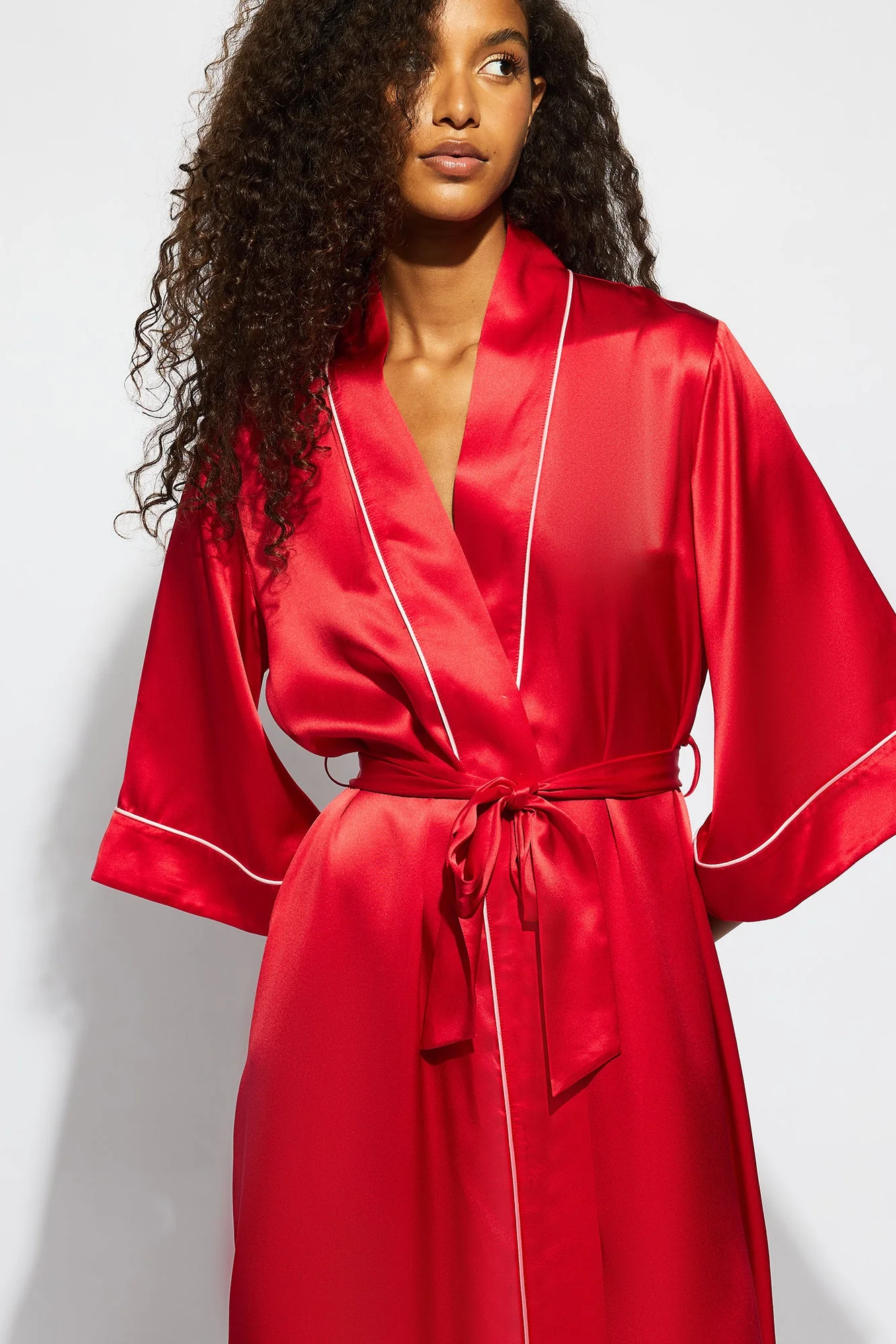 Valentina Robe | Chilli Red With Candy Pink - Image 4