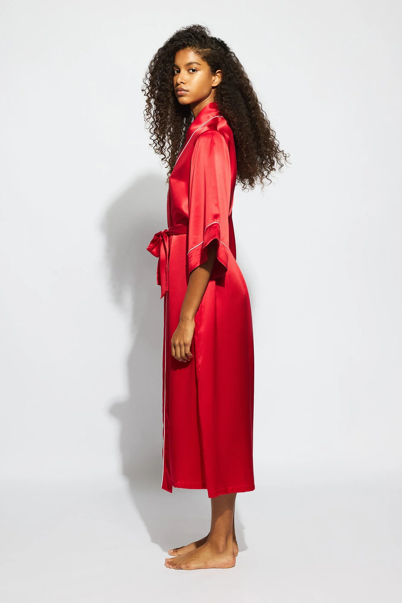 Valentina Robe | Chilli Red With Candy Pink - Image 5