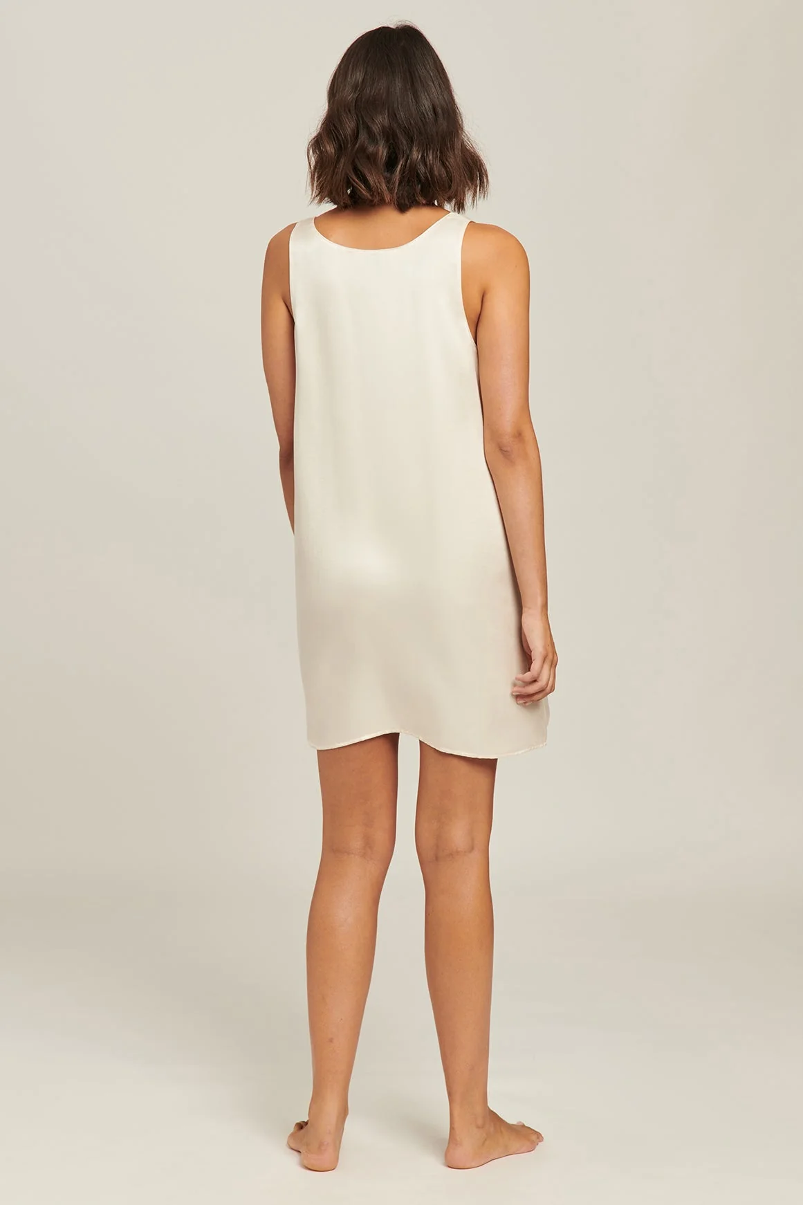 Washable Silk Blend Chemise | Ivory - Image 5