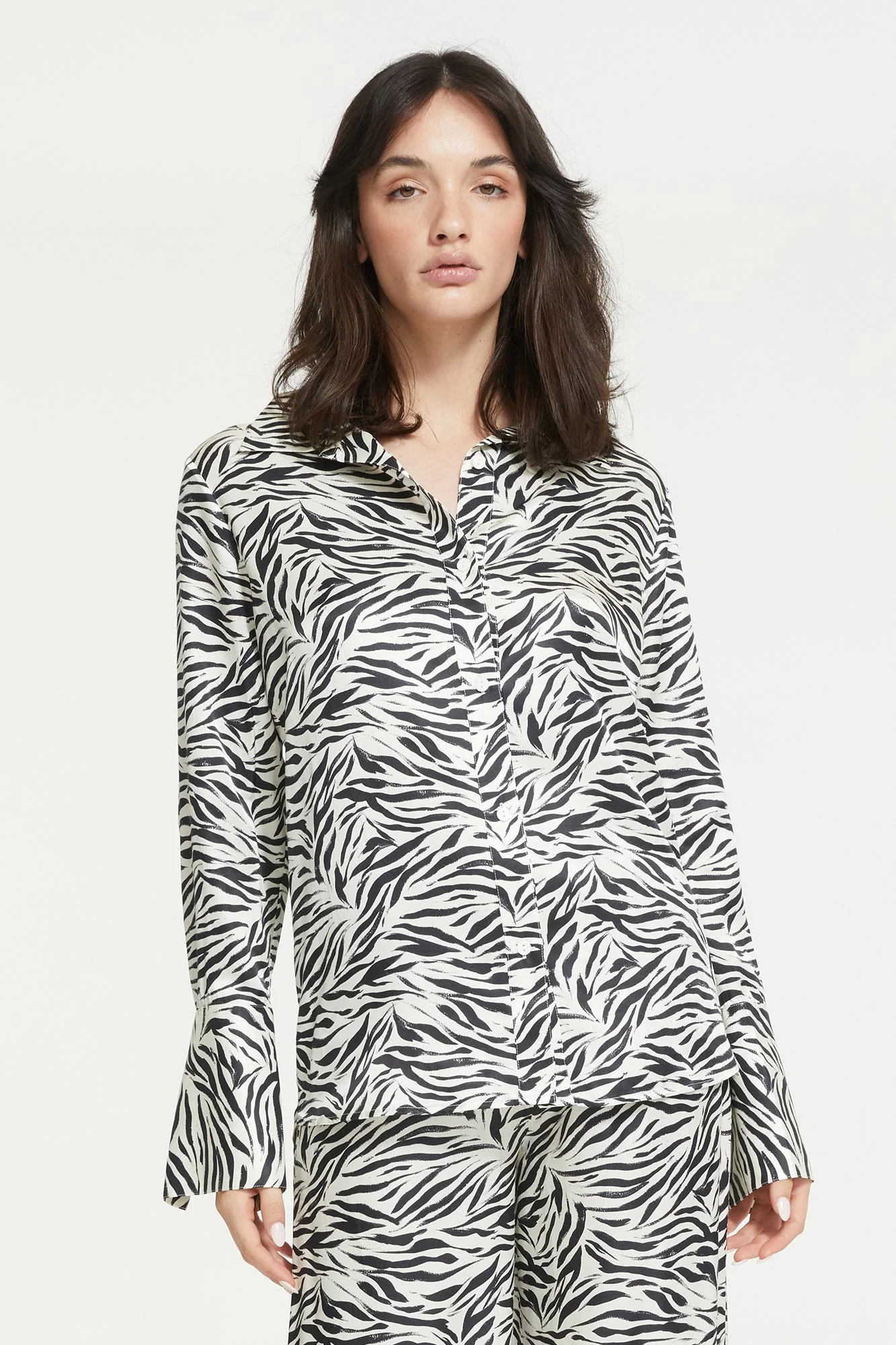 Zafina Shirt | Brushstrokestroke Zebra Print