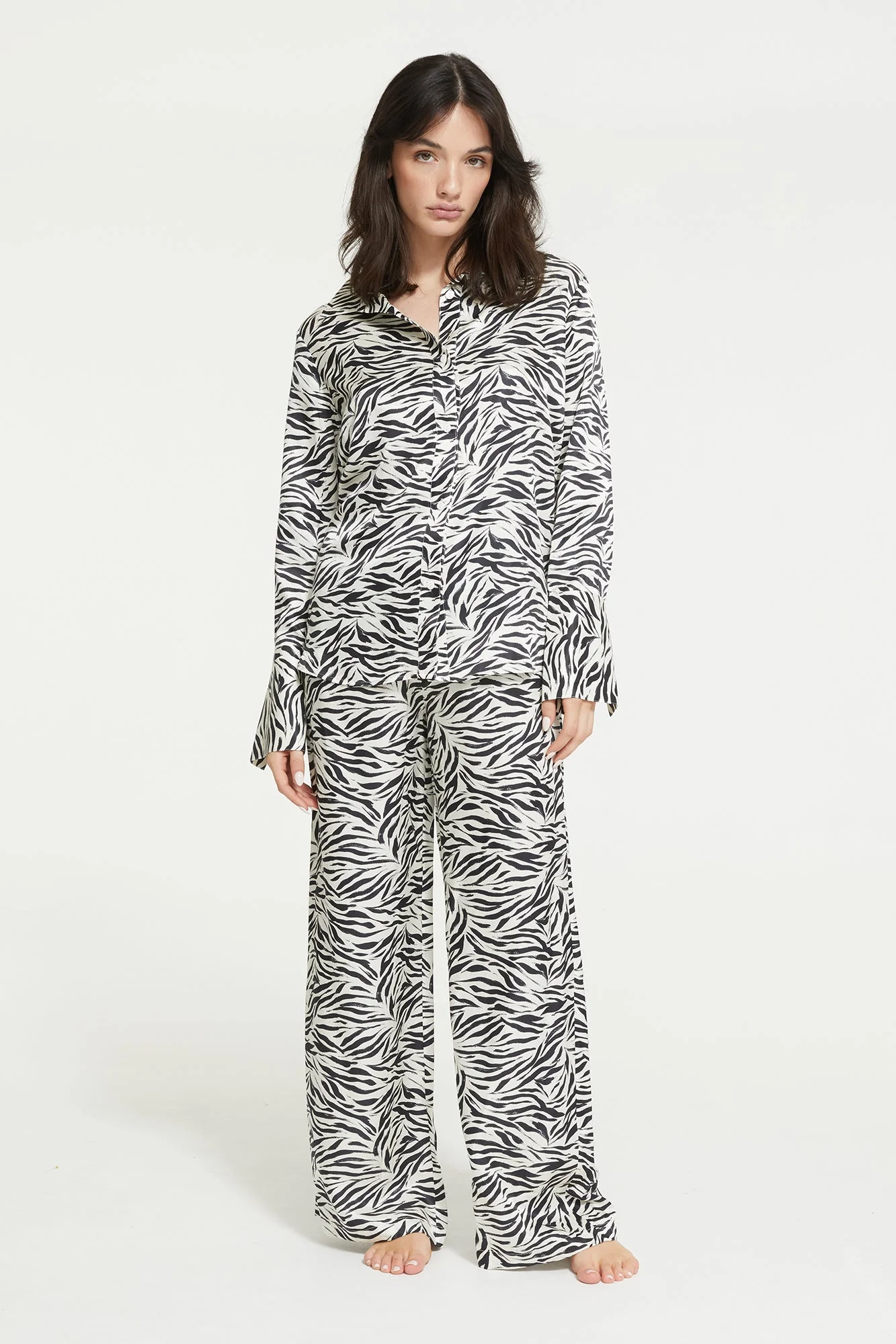 Zafina Shirt | Brushstrokestroke Zebra Print - Image 4