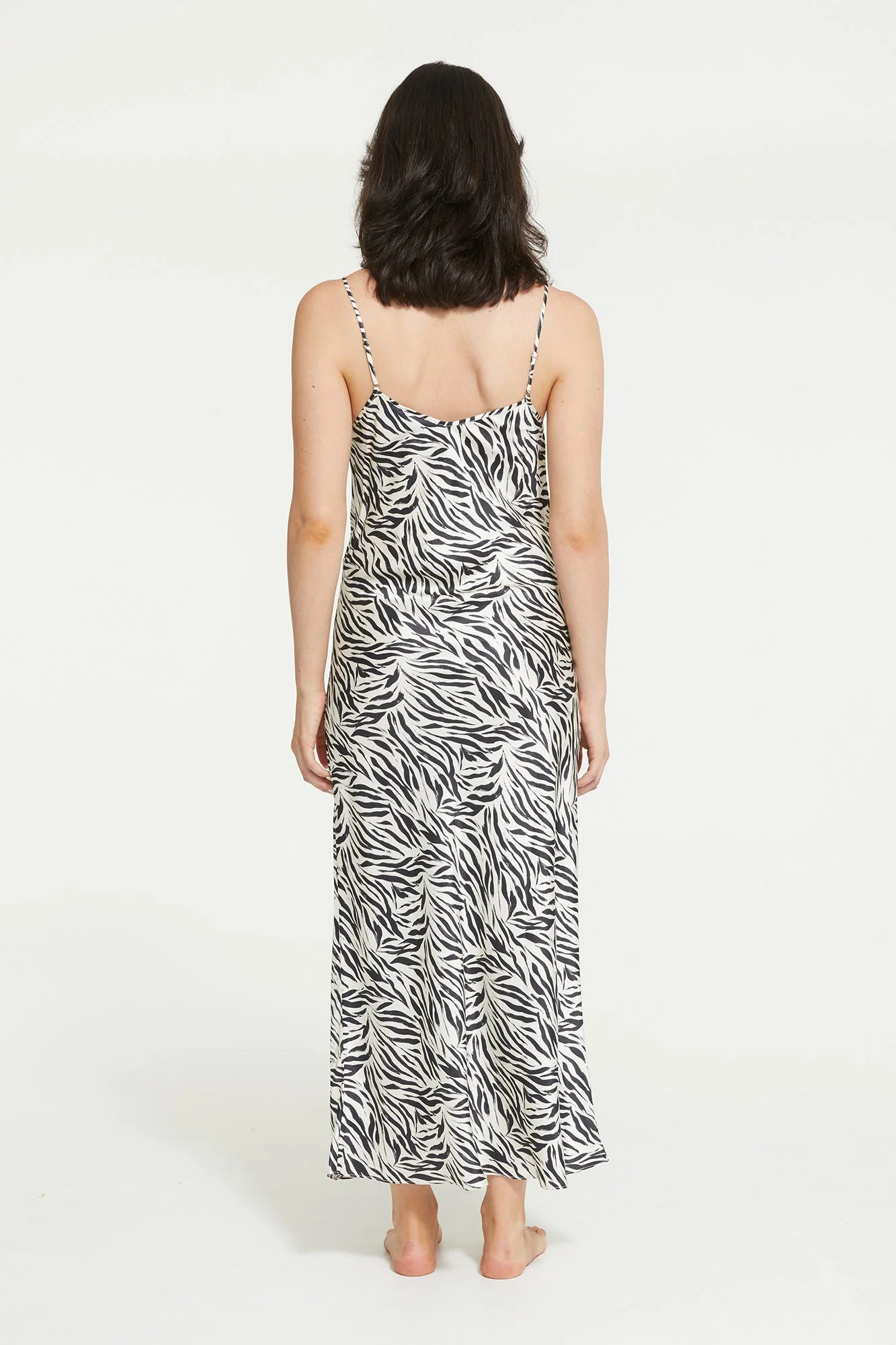 Zafina Slip | Brushstroke Zebra Print - Image 4