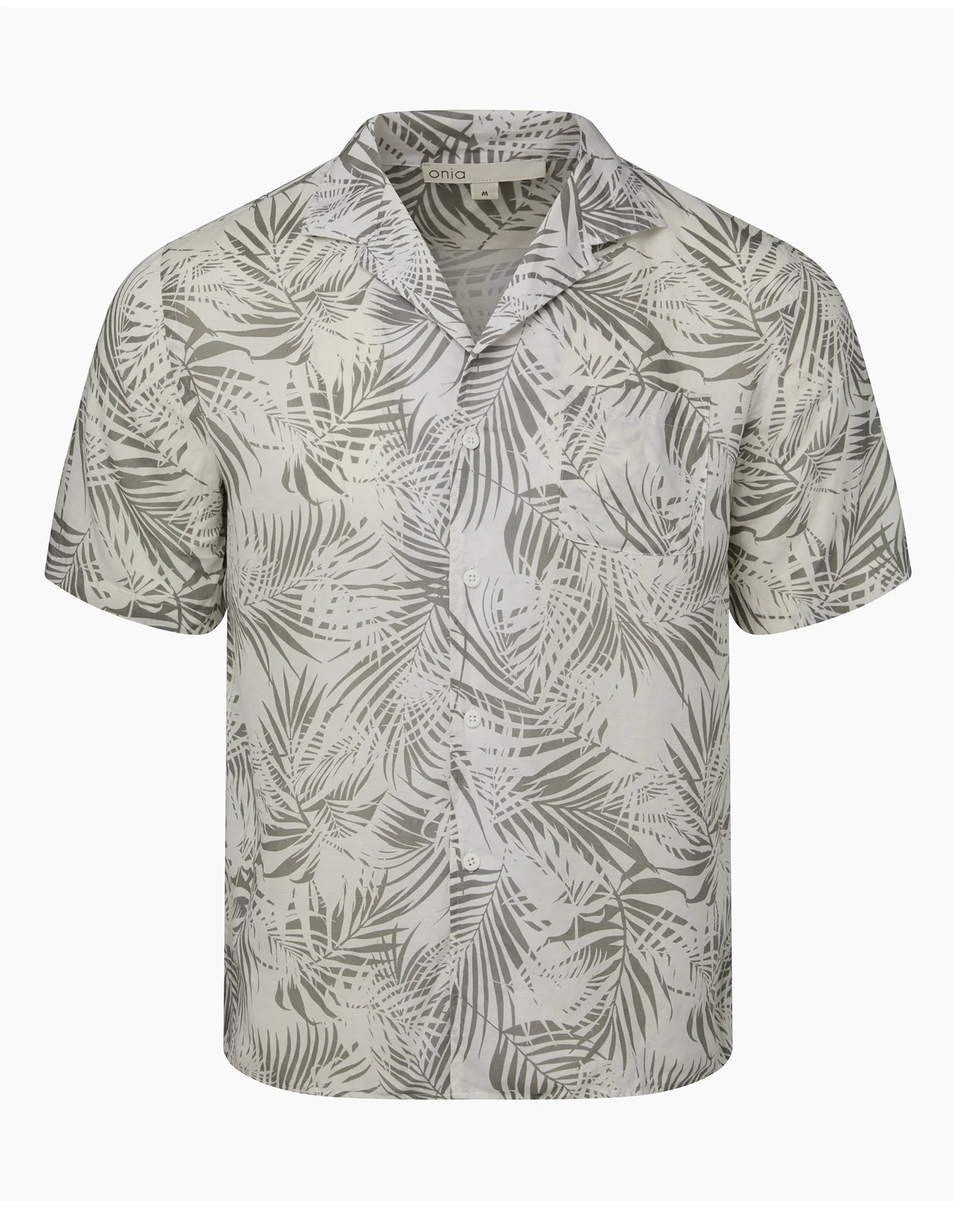 Men | Air Linen Convertible Vacation Shirt | White Light Olive - Image 2