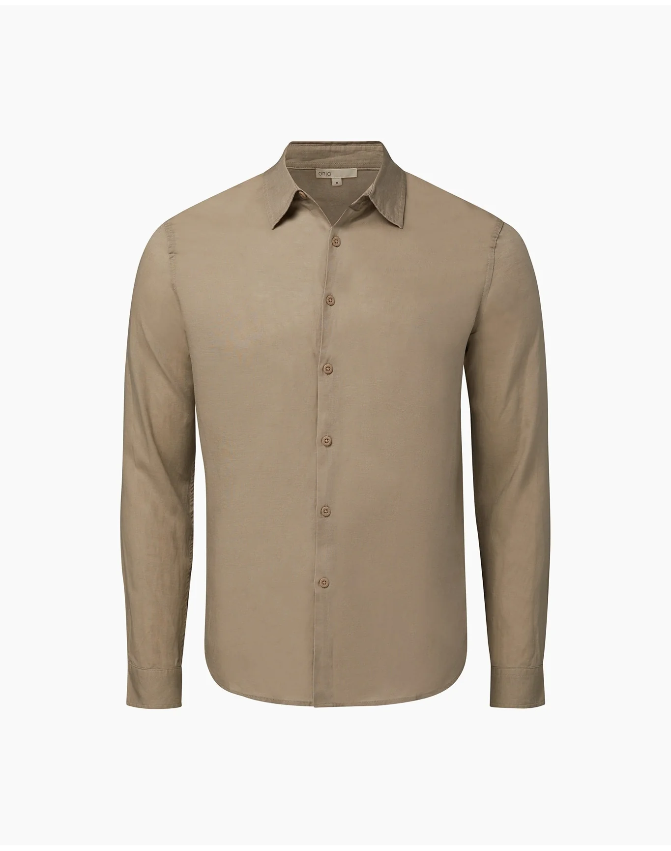 Men | Air Linen Long Sleeve Shirt | Cashew