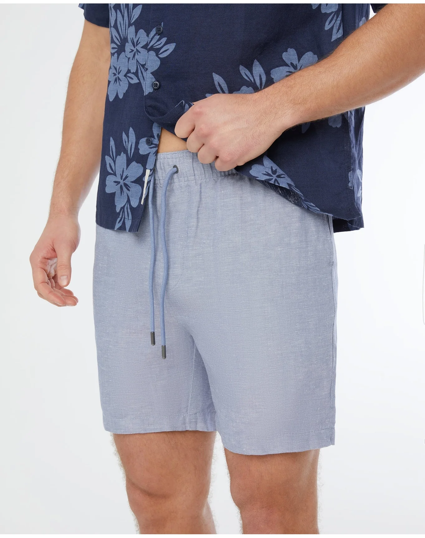 Men | Air Linen Pull On Short 6" | Stonewash - Image 3
