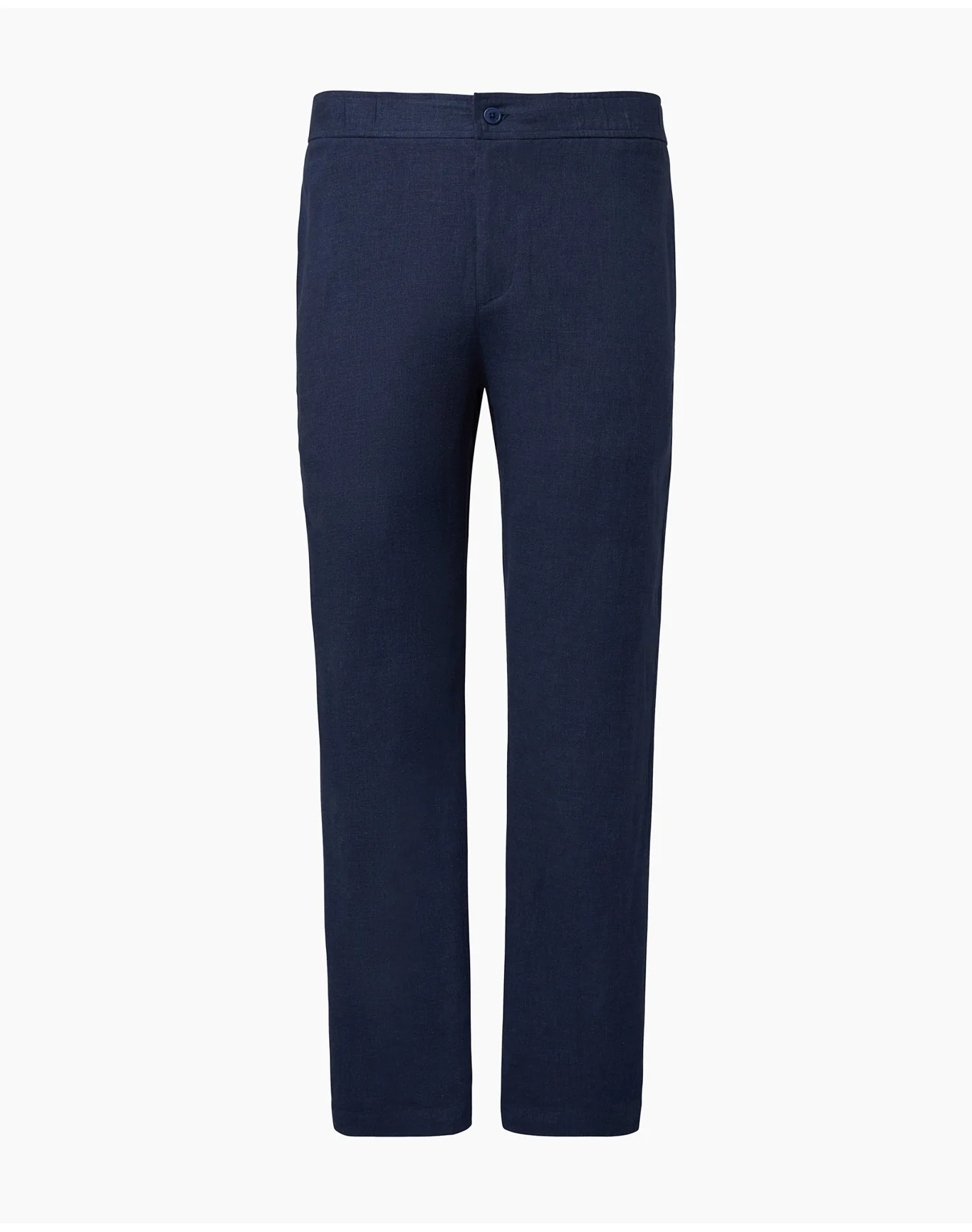 Men | Button Front Elastic Linen Pant | Vintage Indigo