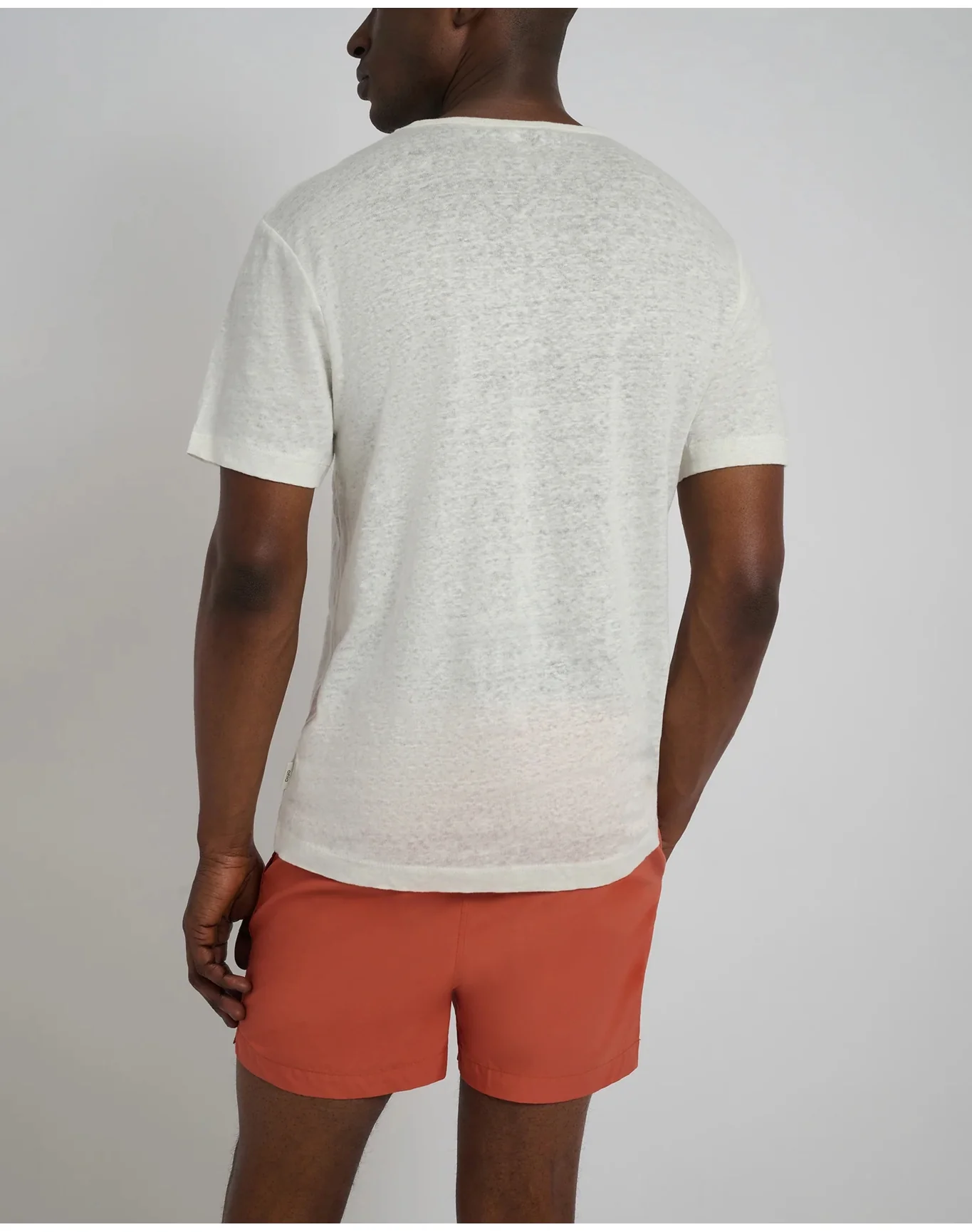 Men | Chad Linen Tee | Beige - Image 4