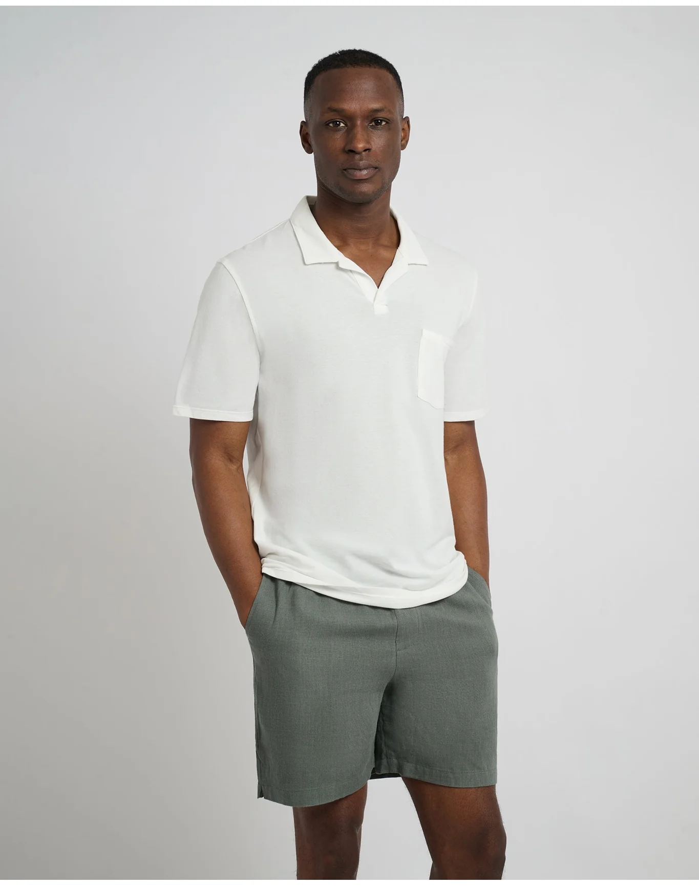 Men | Classic Pull On Linen Short 6In | Agave - Image 4