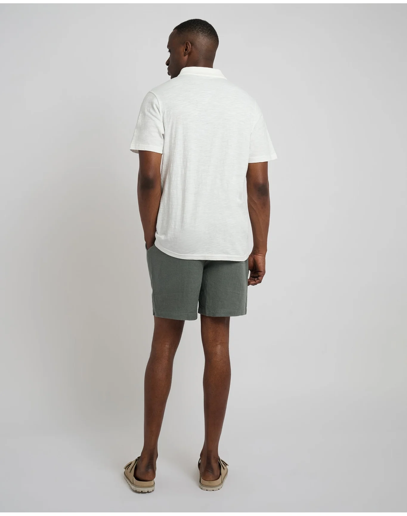 Men | Classic Pull On Linen Short 6In | Agave - Image 5