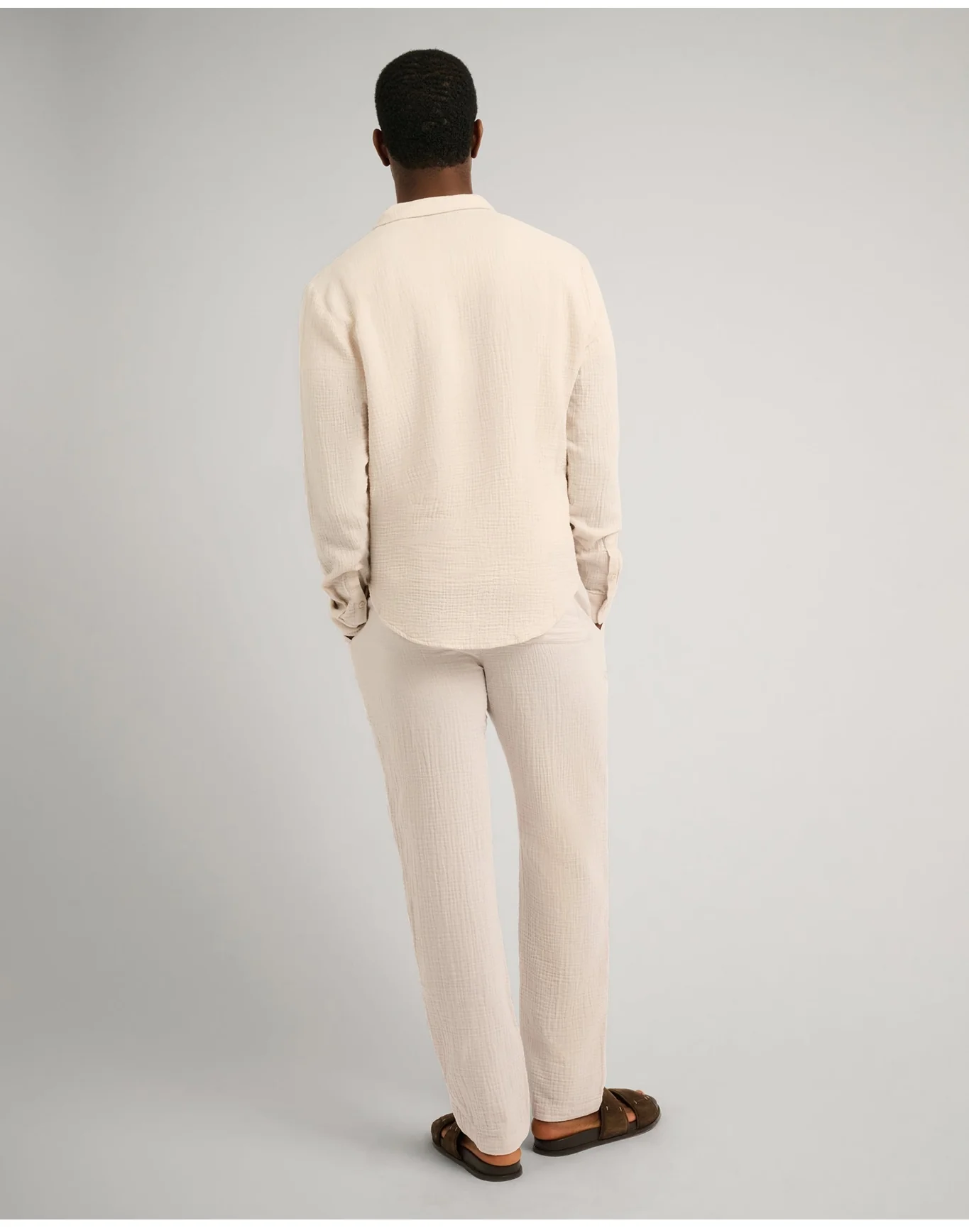 Men | Cotton Gauze Pull On Pant | Stone - Image 6