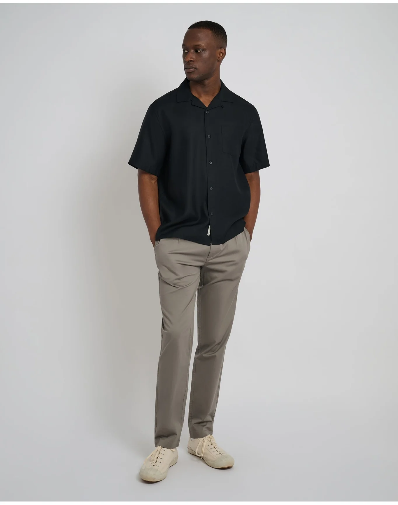 Men | Garment Dye Cotton Drawstring Pant | Cinder - Image 4