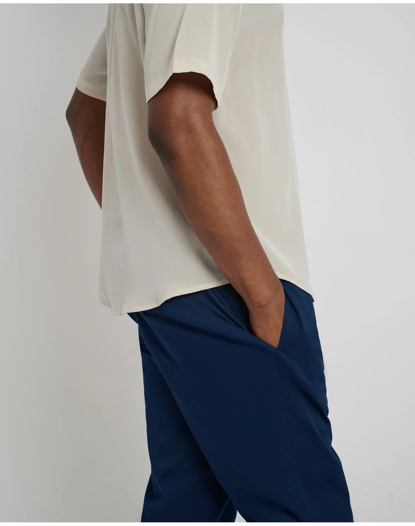 Men | Garment Dye Cotton Drawstring Pant | Deep Navy - Image 2