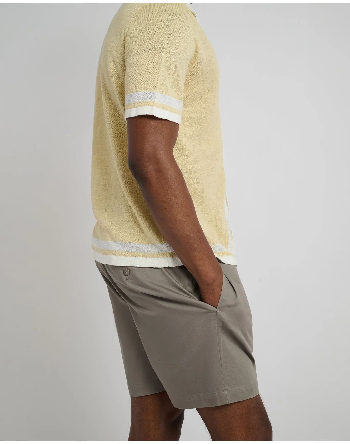 Men | Garment Dye Cotton Drawstring Short | Cinder - Image 2