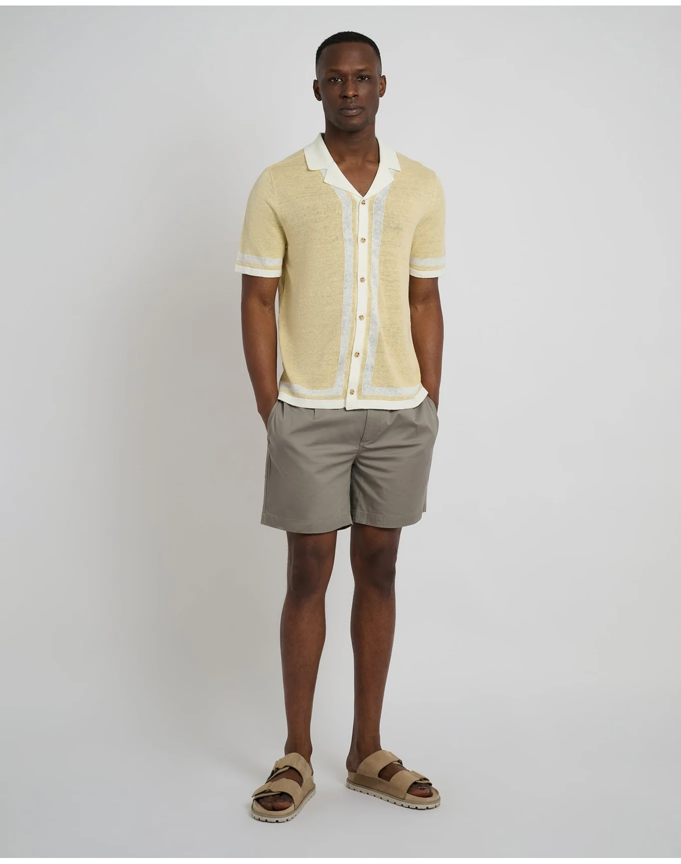Men | Garment Dye Cotton Drawstring Short | Cinder - Image 4