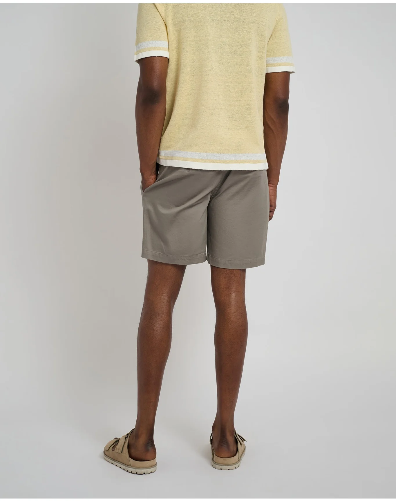 Men | Garment Dye Cotton Drawstring Short | Cinder - Image 5