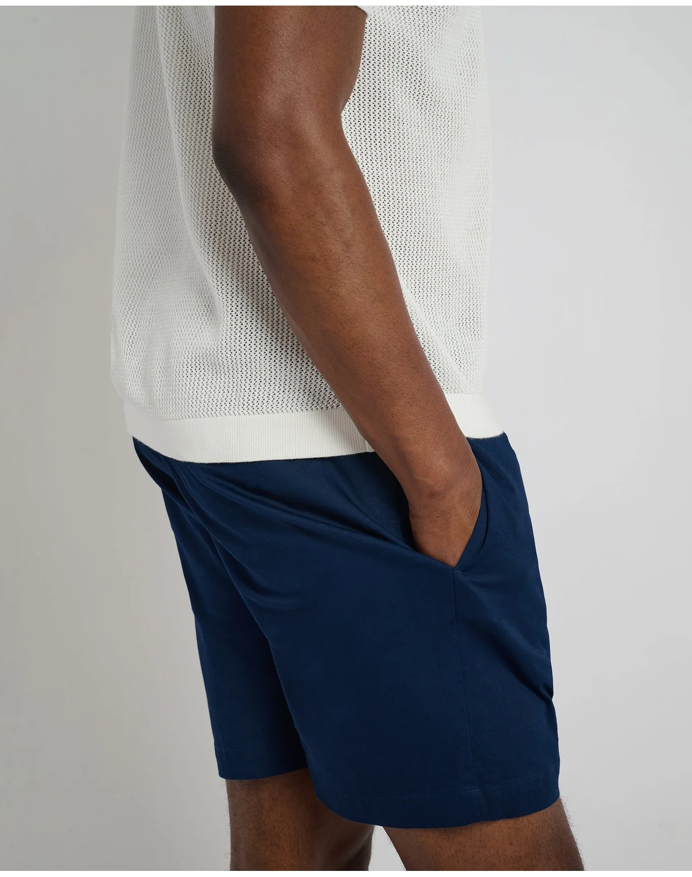 Men | Garment Dye Cotton Drawstring Short | Deep Navy - Image 2