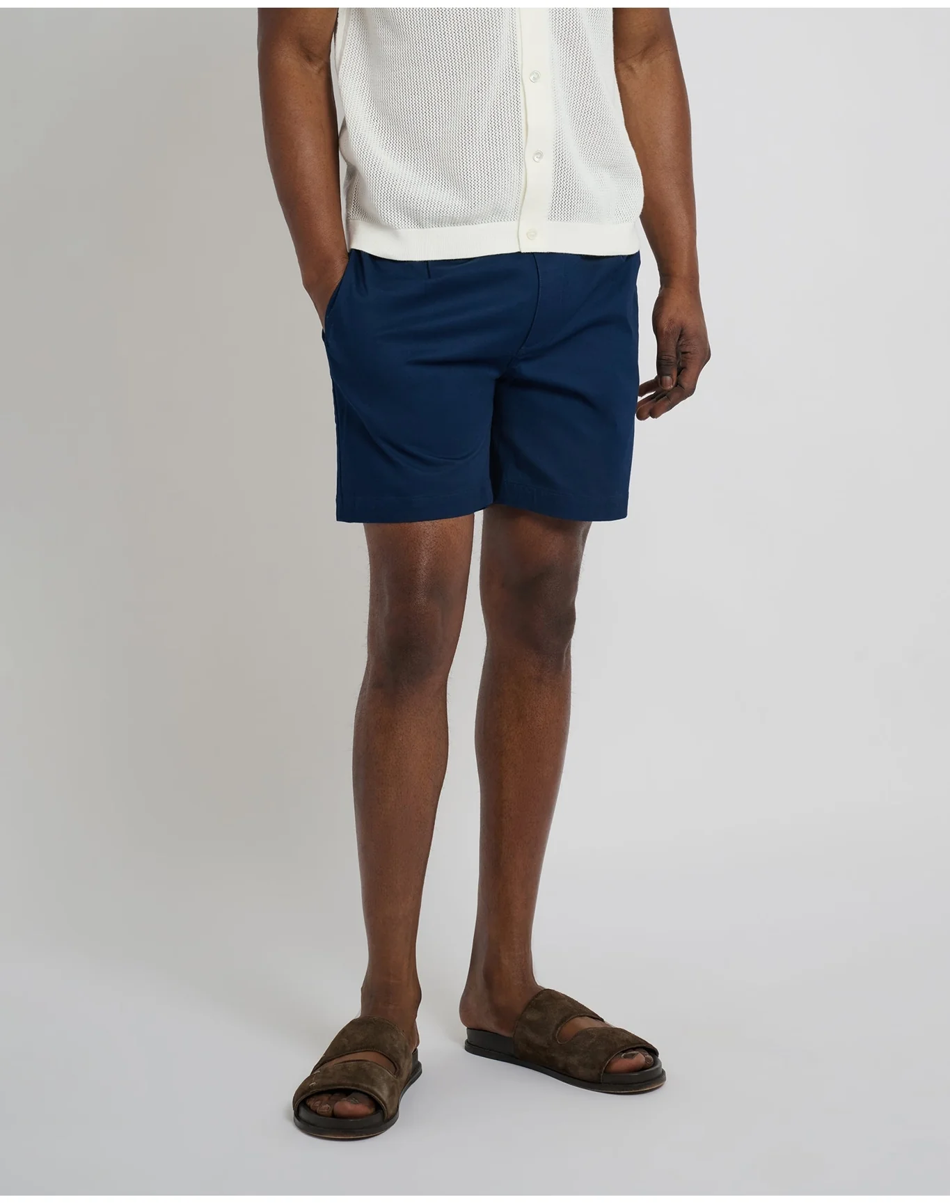Men | Garment Dye Cotton Drawstring Short | Deep Navy - Image 3