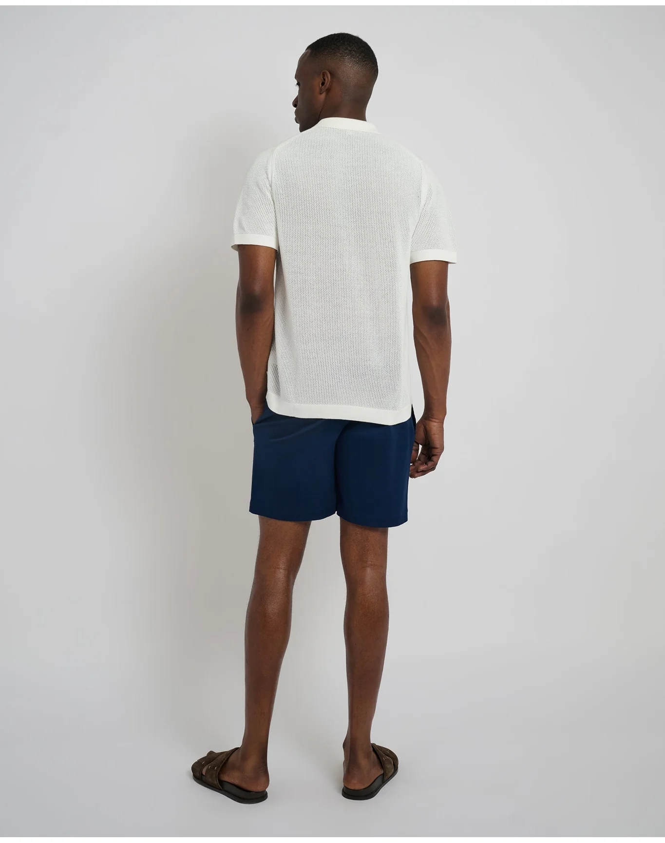 Men | Garment Dye Cotton Drawstring Short | Deep Navy - Image 5