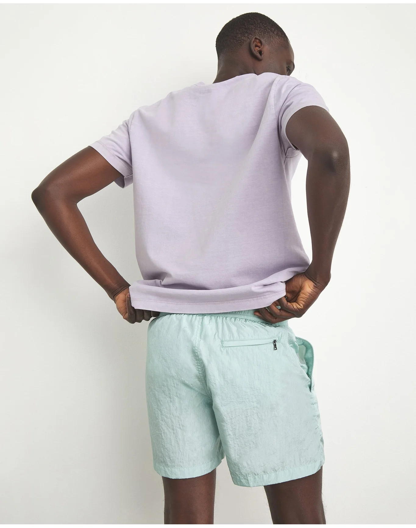Men | Garment Dye Jersey Crew Neck Tee | Lilac - Image 3