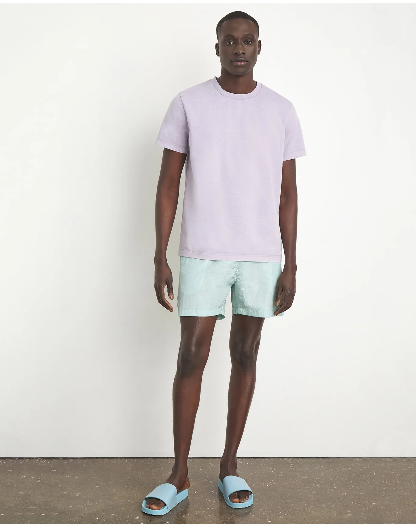 Men | Garment Dye Jersey Crew Neck Tee | Lilac - Image 4